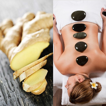 Body Massage with Fresh Ginger & Hot Stone